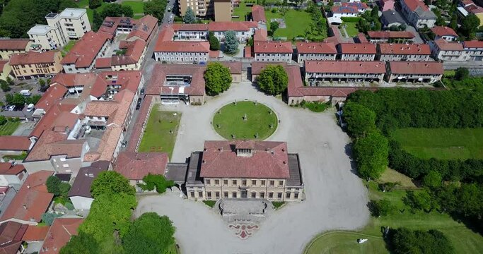 Vista aerea, ottocento, Varedo, Monza Brianza, Lombardia Italia