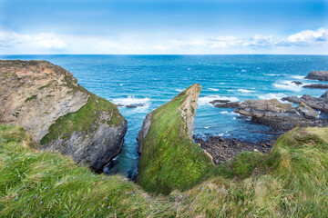 The inlet known as Ralph's Cupboard or the Giant Zawn is a collapsed sea cave located just to the west of Portreath, Cornwall.