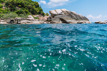 Tropical paradise on the island of Koh Tao and Koh nang yuan in Thailand,Sea Landscape photo.