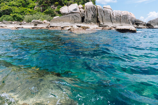 Tropical paradise on the island of Koh Tao and Koh nang yuan in Thailand,Sea Landscape photo.