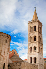 Fototapeta premium bell tower of St Donat's church in Zadar