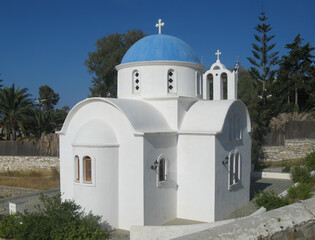 Small church in Krotiri bay, near Parikia, Paros island, Cyclades, Greece