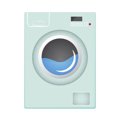 Washing machine Flat style vector illustration.