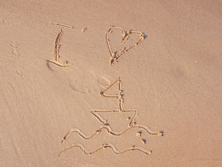 Drawings on the sand