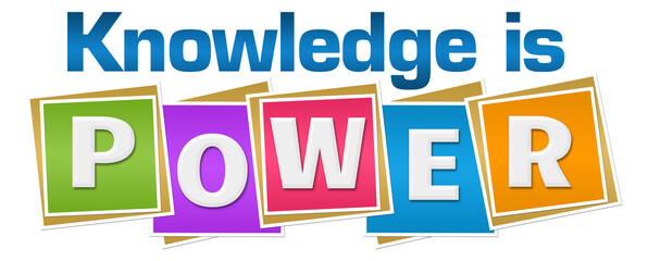 Knowledge Is Power Colorful Blocks 