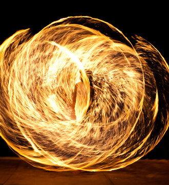 Fire juggling show in Thailand