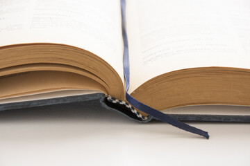 Open old book, antique literature