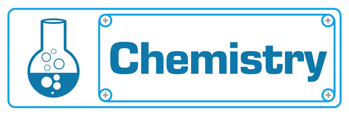 Chemistry Blue Horizontal Border Screw 