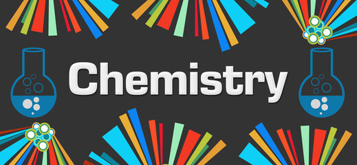 Chemistry Dark Colorful Elements Background 