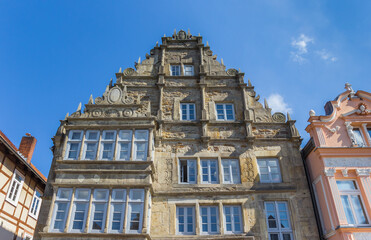 Facade of an old building in the center of Stadthagen