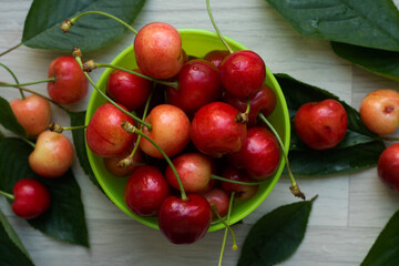 Cherries - bowl fullof fresh cherries