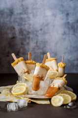 Lemon Iced Tea Cheesecake Popsicles