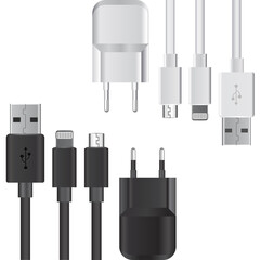 Set of usb contact and charge