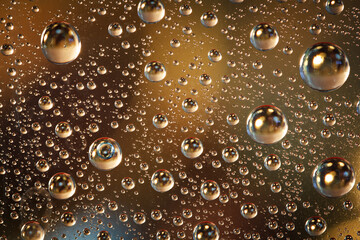 Abstract background with golden drops