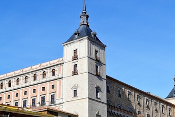 Fototapeta na wymiar Corner tower of the building. Spain