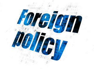 Political concept: Foreign Policy on Digital background