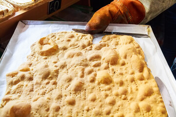 Napoleon cake crust on tray