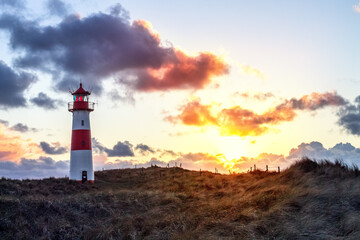 Sylt, Leuchtturm, am Lister Ellenbogen 