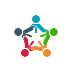 People Group Teamwork vector logo