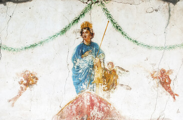 Especially deity of fresco house, in ancient Pompeii.