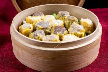 Chinese food dim sum on plate