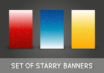 Set of 240 x 400 vertical banners with starry ornate
