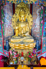 Budda Statue at the Kui Xing Luo Daoist Temple in Liaoyuan, Jilin, China.