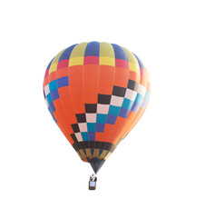 Hot air balloon on white background; clipping path