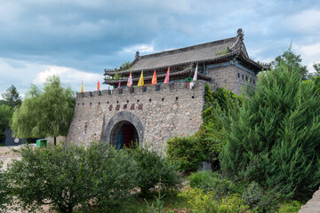 Gatehouse at Yehe Ancient City, a C16 fortified town located 30km south east of Siping, Jilin,...