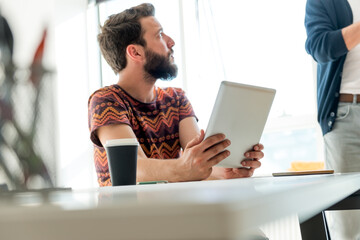 Holding digital tablet