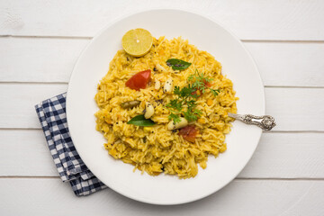 dal khichadi or dal khichdi, popular indian food. selective focus © StockImageFactory