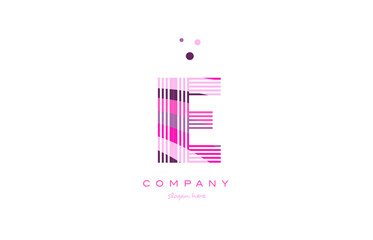 ie i e alphabet letter logo pink purple line icon template vector