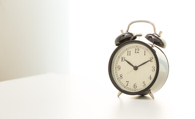 Vintage clock at ten minute pass ten o'clock