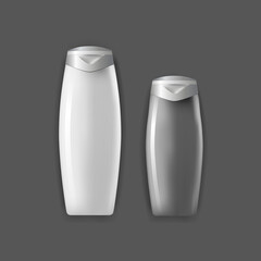 Mockup template for branding and product designs. Isolated realistic plastic bottles with unique design. Easy to use for advertising branding and marketing.