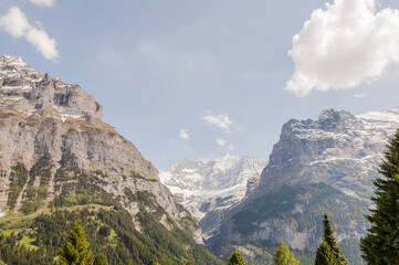 Grindelwald, Dorf, Eiger, Eigernordwand, Grindelwaldgletscher, Schreckhorn, Berner Oberland, Alpen,...