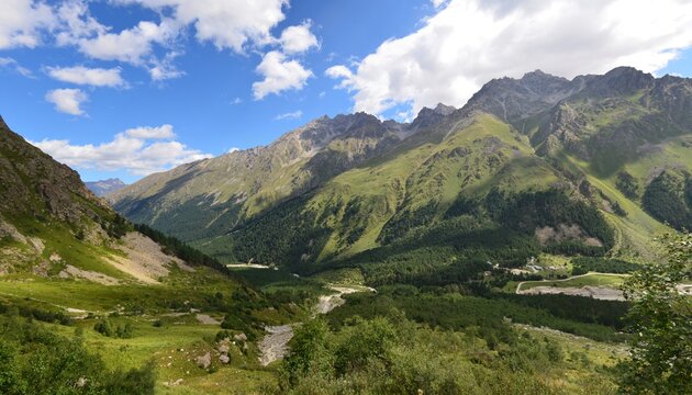 in the foothills of Mount Elbrus