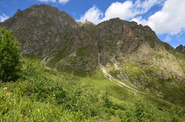 in the foothills of Mount Elbrus