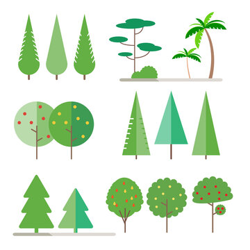 Set trees in flat style