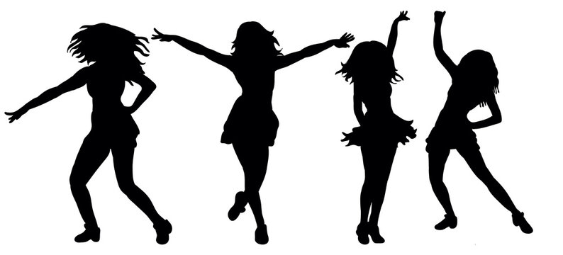  silhouette of dancing girl, collection