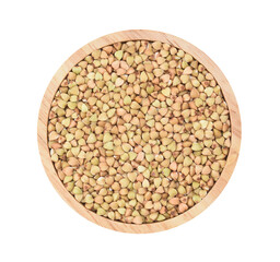 Top view of Buckwheat isolated on white background