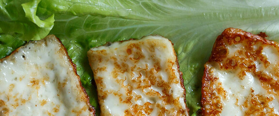 Breakfast from omelet and lettuce.