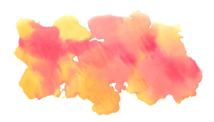 Obraz premium Huge Hand Painted Watercolor Splash Background - Sunset stroke