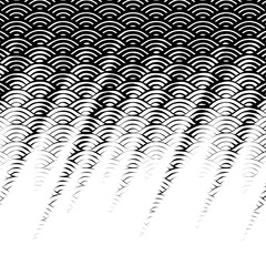 Background with abstract line waves pattern and thickness gradient