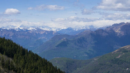 Fototapeta na wymiar View from the Monte Lema Switzerland