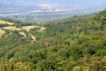 Obraz premium View from Visegrad citadel castle in Hungary