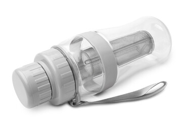 Transparent tea bottle with strainer