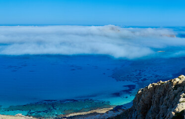 Fototapeta na wymiar panoramic view on Balos beach, Crete, Greece