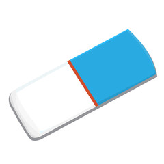 Illustration of eraser on white background, education concept. Isolated Vector.