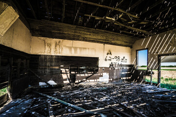 Interior of Abandoned School House