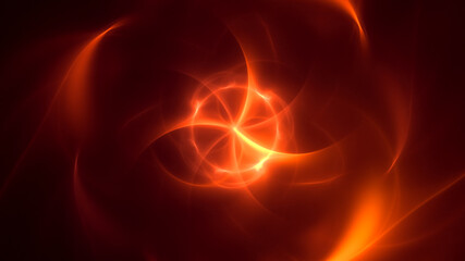 3D rendering abstract fractal light background